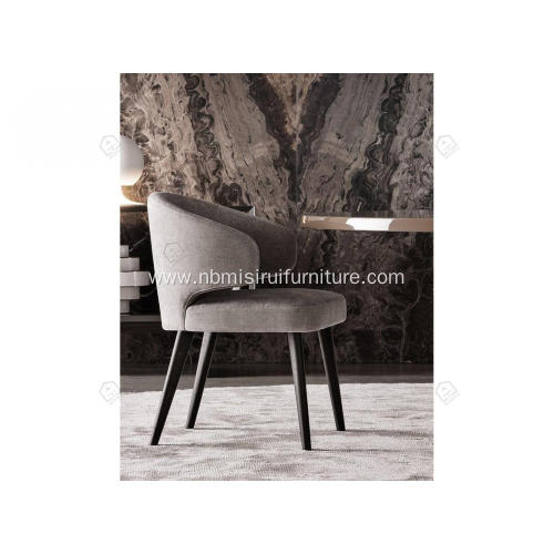 Blue velvet ASTON armrest dining chairs